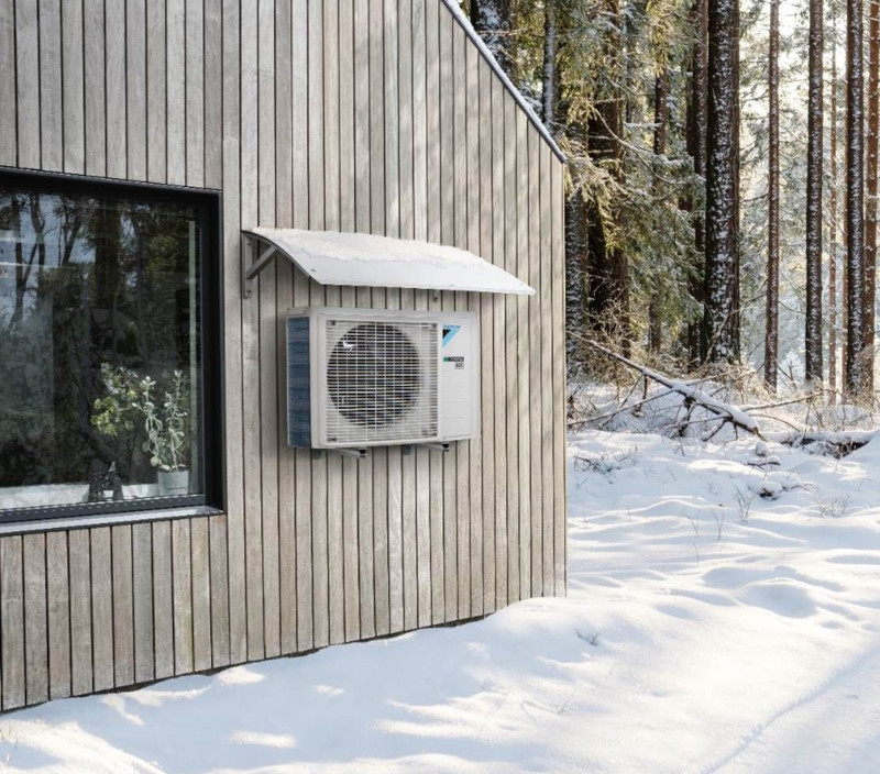 Daikin Stylish upphängd på uteväggen